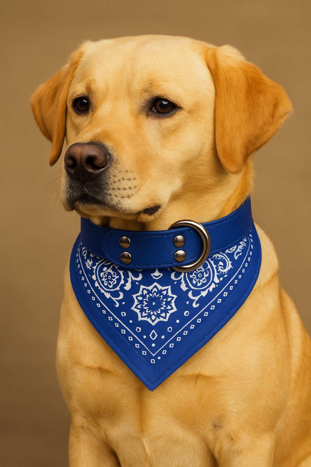 Soft Leather Bandana Collar for Dogs