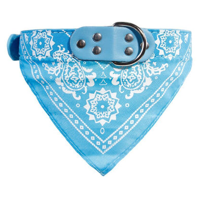 Soft Leather Bandana Collar for Dogs