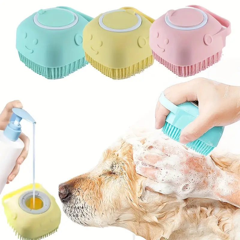 Dog shampoo brush