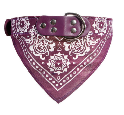 Soft Leather Bandana Collar for Dogs