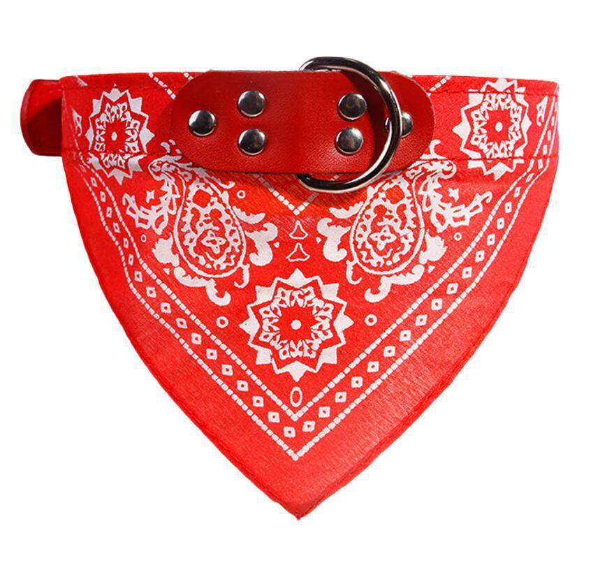 Soft Leather Bandana Collar for Dogs