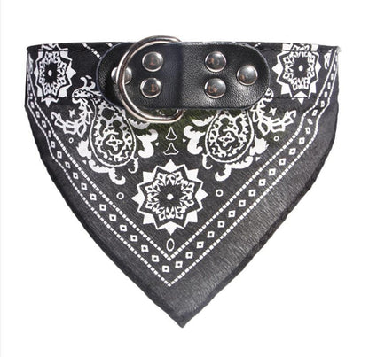 Soft Leather Bandana Collar for Dogs