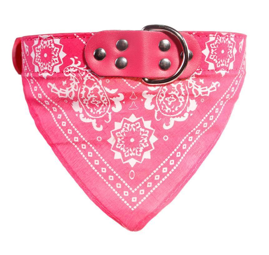 Soft Leather Bandana Collar for Dogs