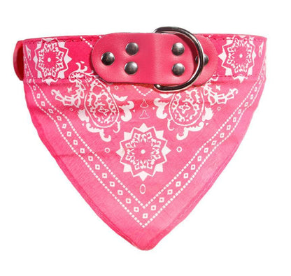 Soft Leather Bandana Collar for Dogs