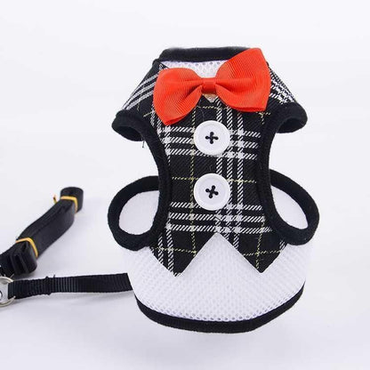 Original harness for small and medium dogs with chest strap and leash.