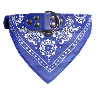 Soft Leather Bandana Collar for Dogs