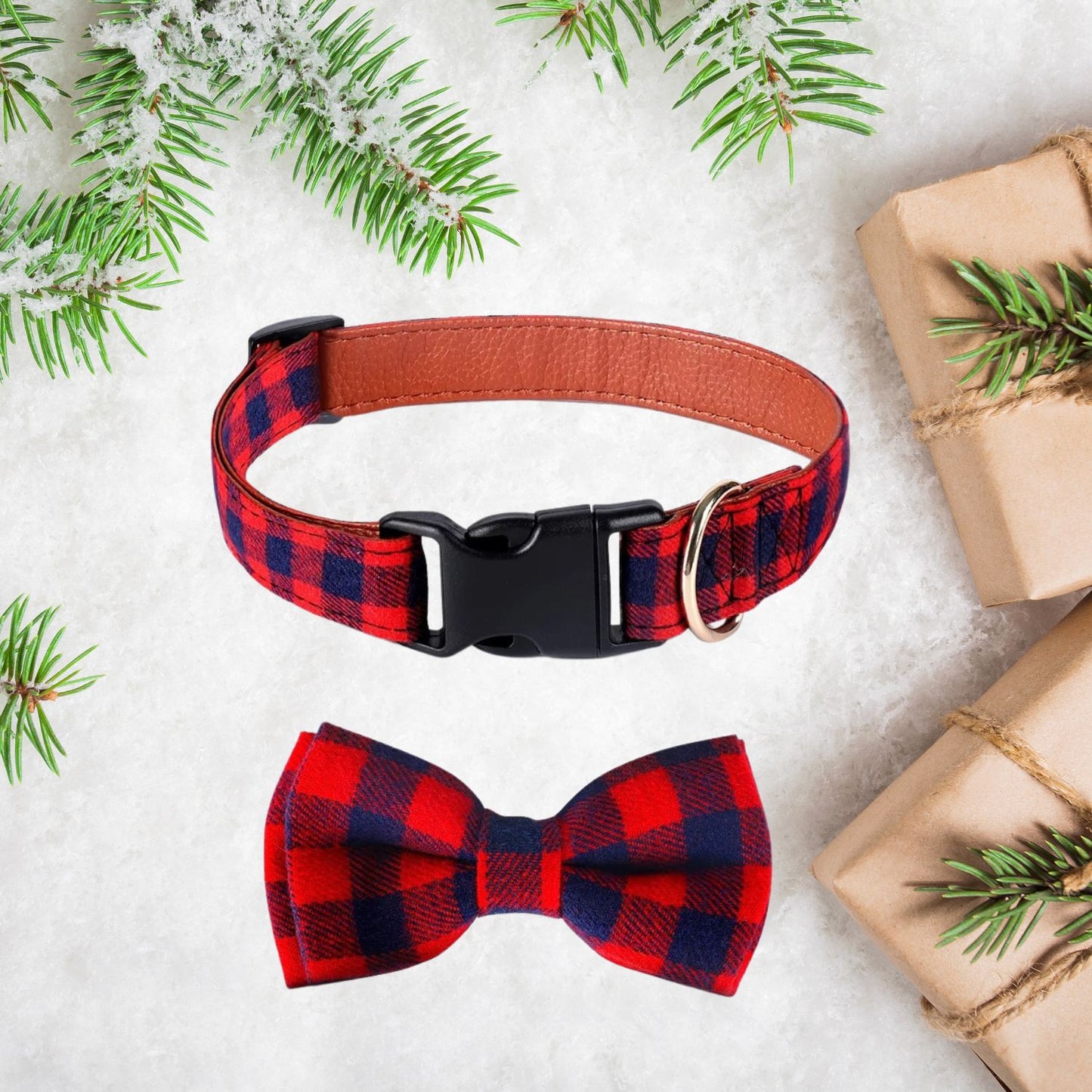 British plaid pet collar